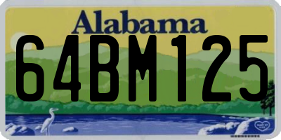 AL license plate 64BM125