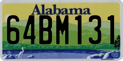 AL license plate 64BM131