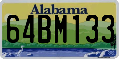 AL license plate 64BM133