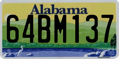 AL license plate 64BM137