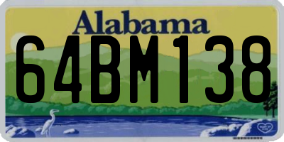 AL license plate 64BM138
