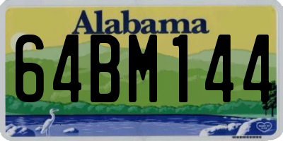 AL license plate 64BM144