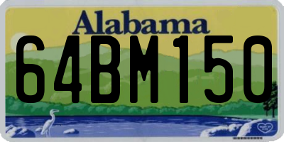 AL license plate 64BM150