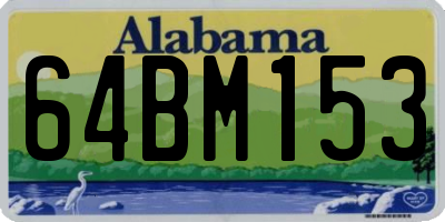 AL license plate 64BM153