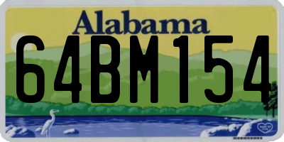 AL license plate 64BM154