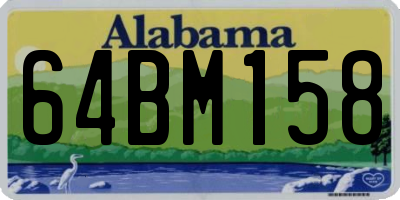 AL license plate 64BM158