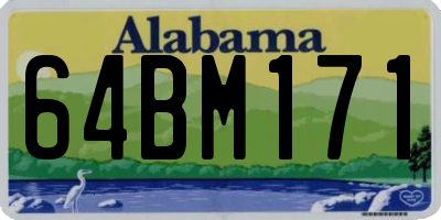 AL license plate 64BM171
