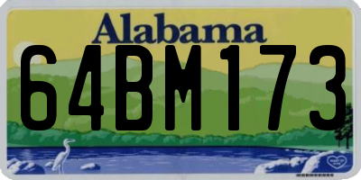 AL license plate 64BM173