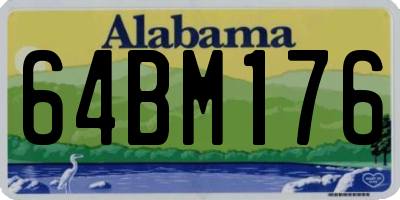 AL license plate 64BM176