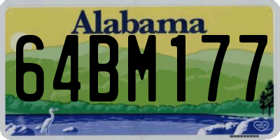 AL license plate 64BM177