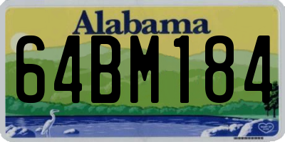 AL license plate 64BM184