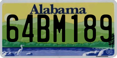 AL license plate 64BM189