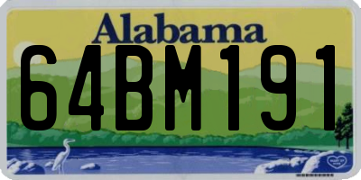 AL license plate 64BM191