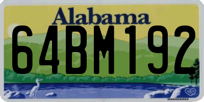 AL license plate 64BM192
