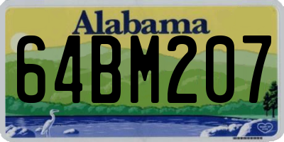 AL license plate 64BM207