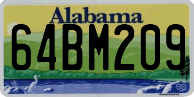AL license plate 64BM209
