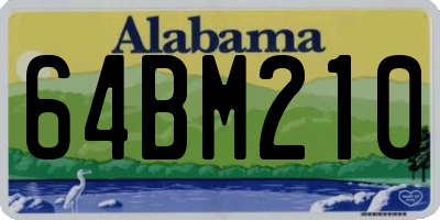 AL license plate 64BM210