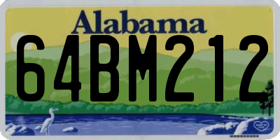 AL license plate 64BM212