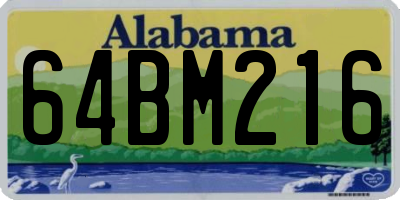 AL license plate 64BM216