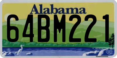 AL license plate 64BM221