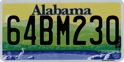 AL license plate 64BM230