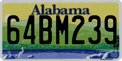 AL license plate 64BM239