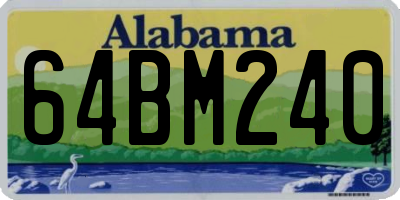 AL license plate 64BM240