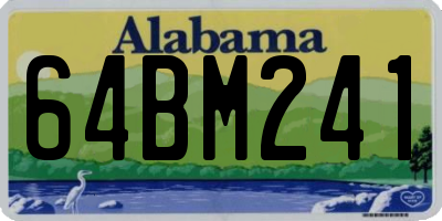 AL license plate 64BM241