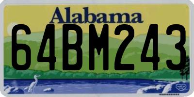 AL license plate 64BM243