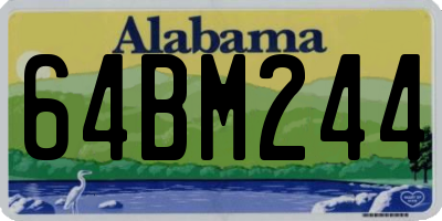 AL license plate 64BM244