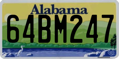 AL license plate 64BM247