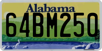 AL license plate 64BM250