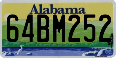 AL license plate 64BM252