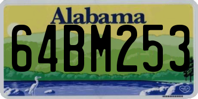 AL license plate 64BM253
