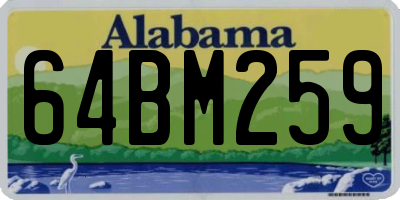 AL license plate 64BM259