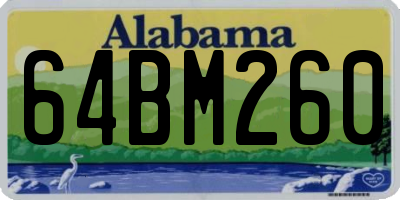 AL license plate 64BM260