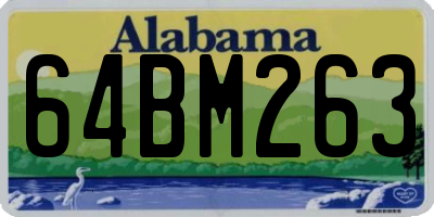 AL license plate 64BM263