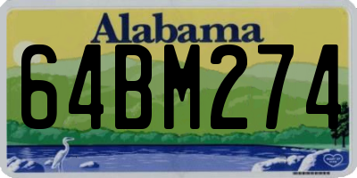 AL license plate 64BM274