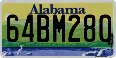AL license plate 64BM280