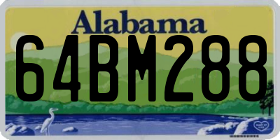 AL license plate 64BM288