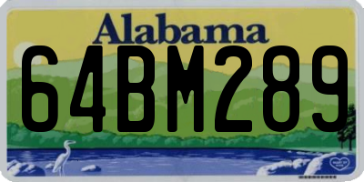 AL license plate 64BM289
