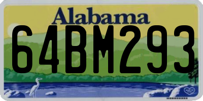 AL license plate 64BM293