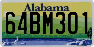 AL license plate 64BM301