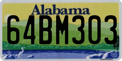 AL license plate 64BM303