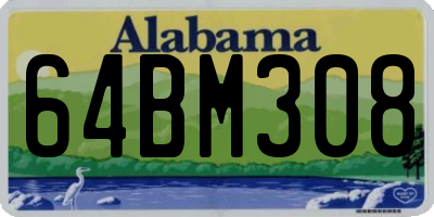 AL license plate 64BM308