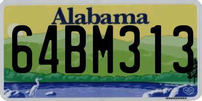 AL license plate 64BM313