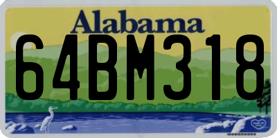 AL license plate 64BM318