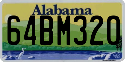 AL license plate 64BM320