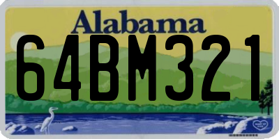 AL license plate 64BM321