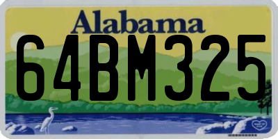 AL license plate 64BM325